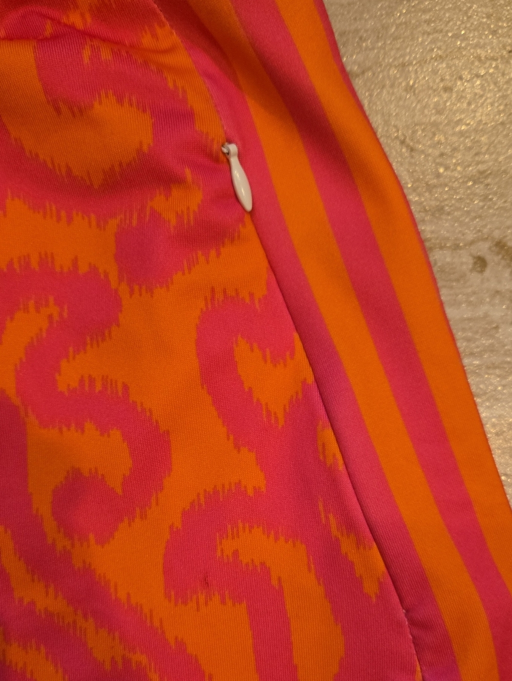 Gretchen Scott Pink/Orange Design Print Silky Leisure Skort - Picture 3 of 9